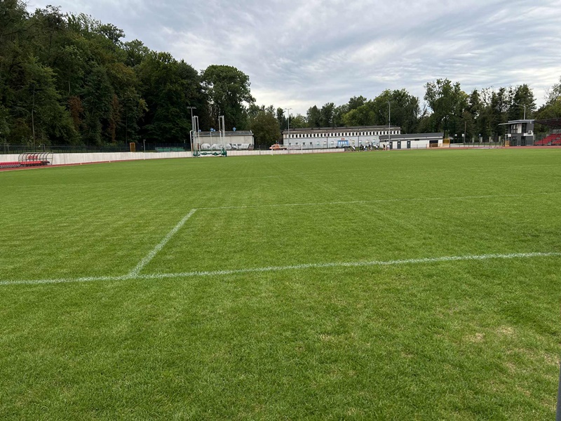 Murawa na Stadionie Miejskim przy al. Łyska 